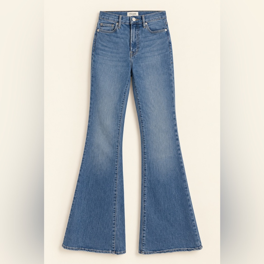 FRAME Le Easy Flare Flare Jeans Sz 25 High Rise
Denim Y2K Boho Western cotton